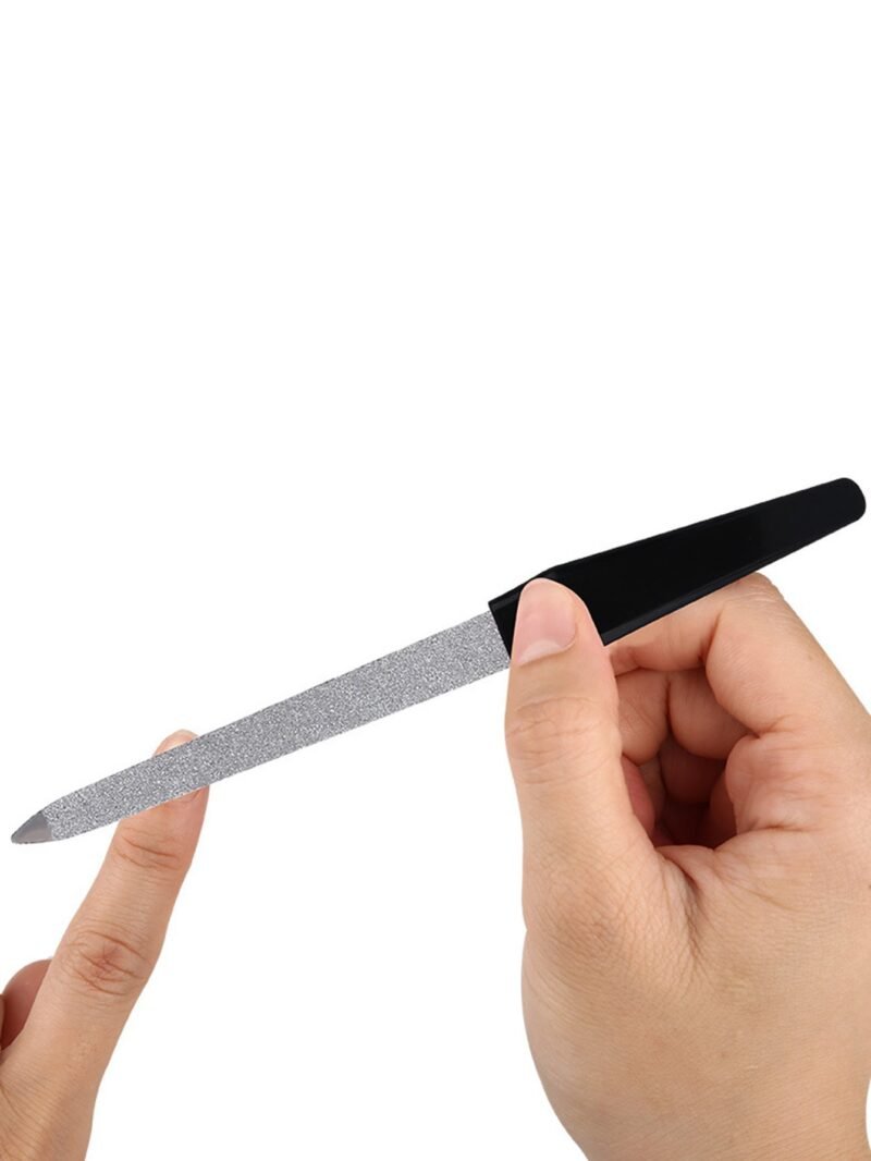 3-Piece Stainless Steel Metal Nail Art File Manicure Pedicure Tool Nail Files - Image 3