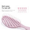 Hollow Out Hair Brush Scalp Massage Comb Pink - Image 2
